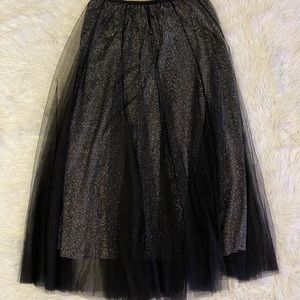 Midi Black Skirt